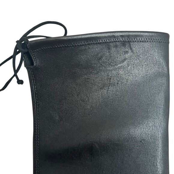 Stuart Weitzman Lowland Tall Ultralift Leather Black Boots Size 10.5B - Picture 9 of 16